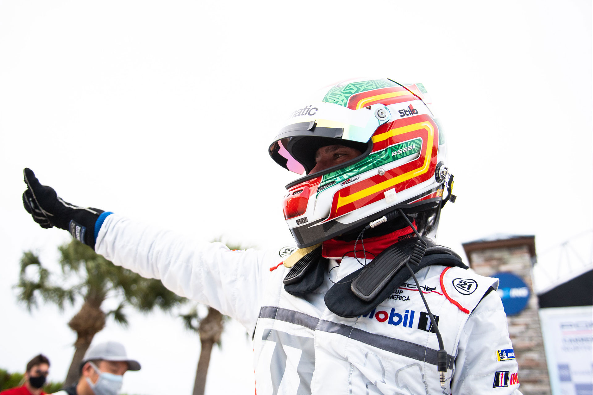 Seb with helmet