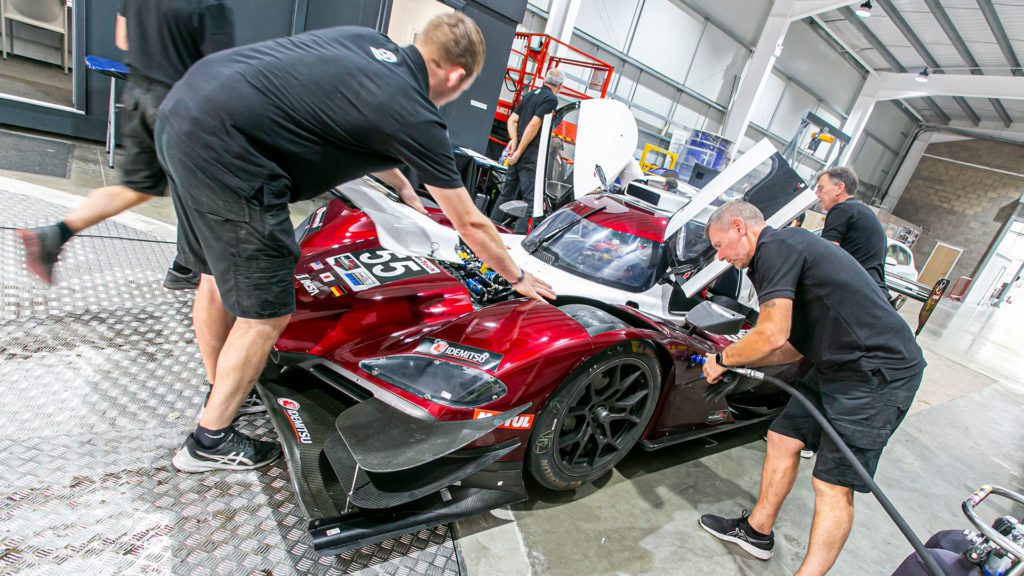 3 The Mazda DPi car is prepared ahead of its next run through Catesby Tunnel